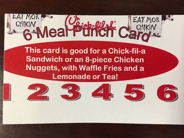 Picture of Punch Card - 6 Meals Chick-Fil-A