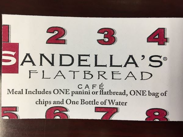 Picture of Sandella's 8 Meal Punch Card