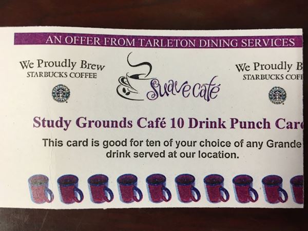 Picture of Study Grounds Cafe 10 Drink Punch Card