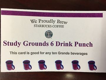 Study Grounds Cafe 6 Drink Punch Card