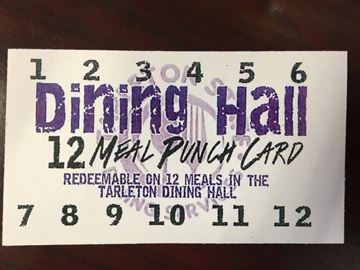 Dining Hall 12 Meal Punch Card